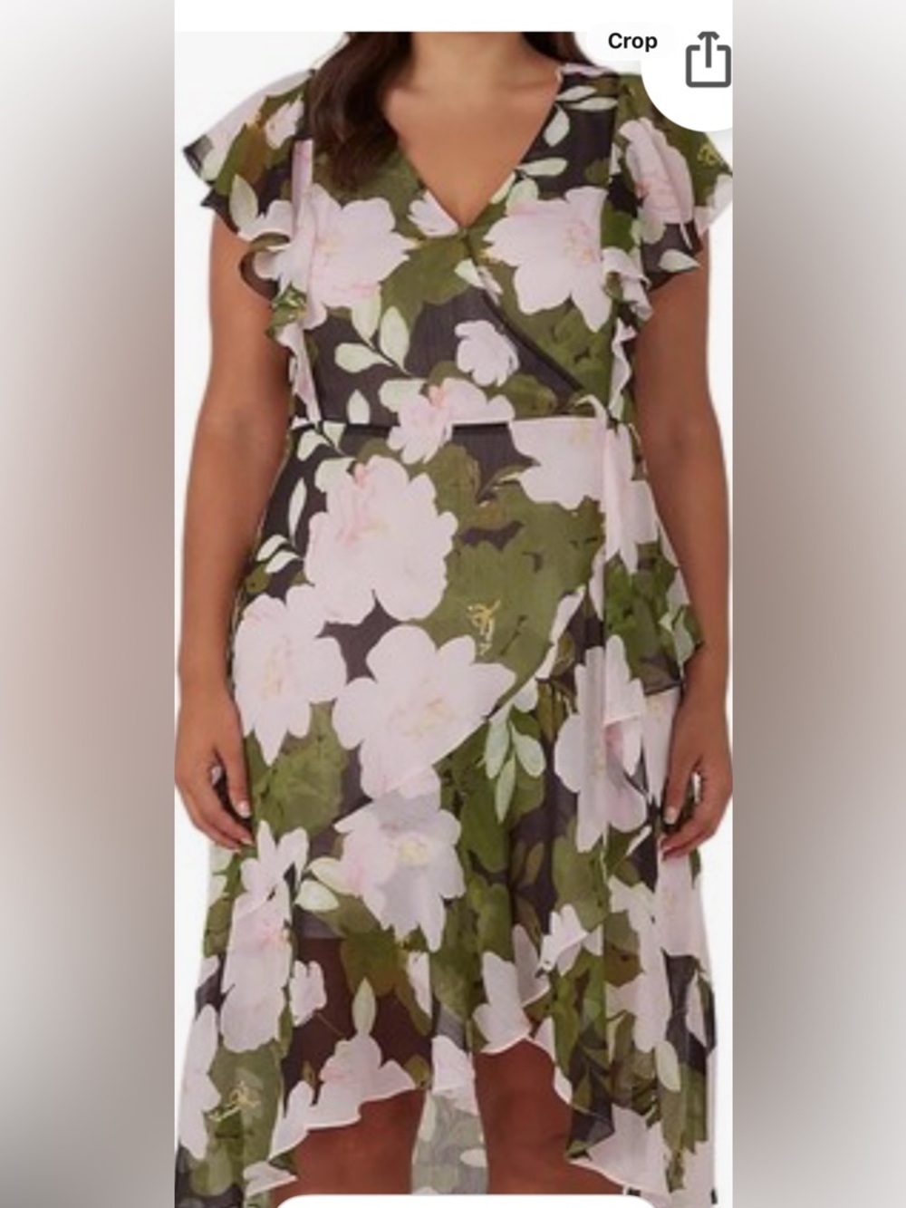 Estelle Morning Glory Dress Floral Midi Dress Sz 1X/16W New